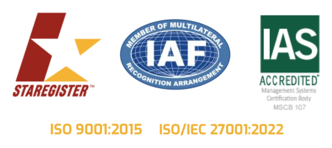 Certificaciones ISO 9001:2015 e ISO/IEC 27001:2022